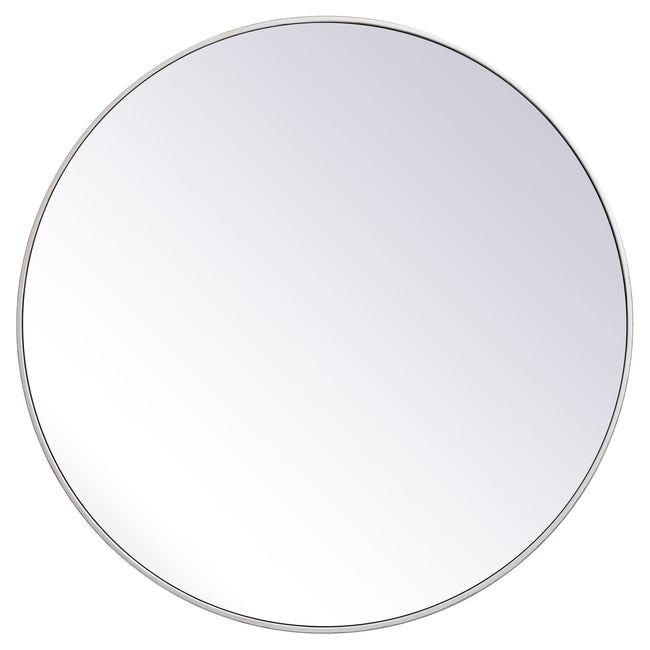 MR4839S Eternity 39" x 39" Metal Framed Round Mirror in Silver