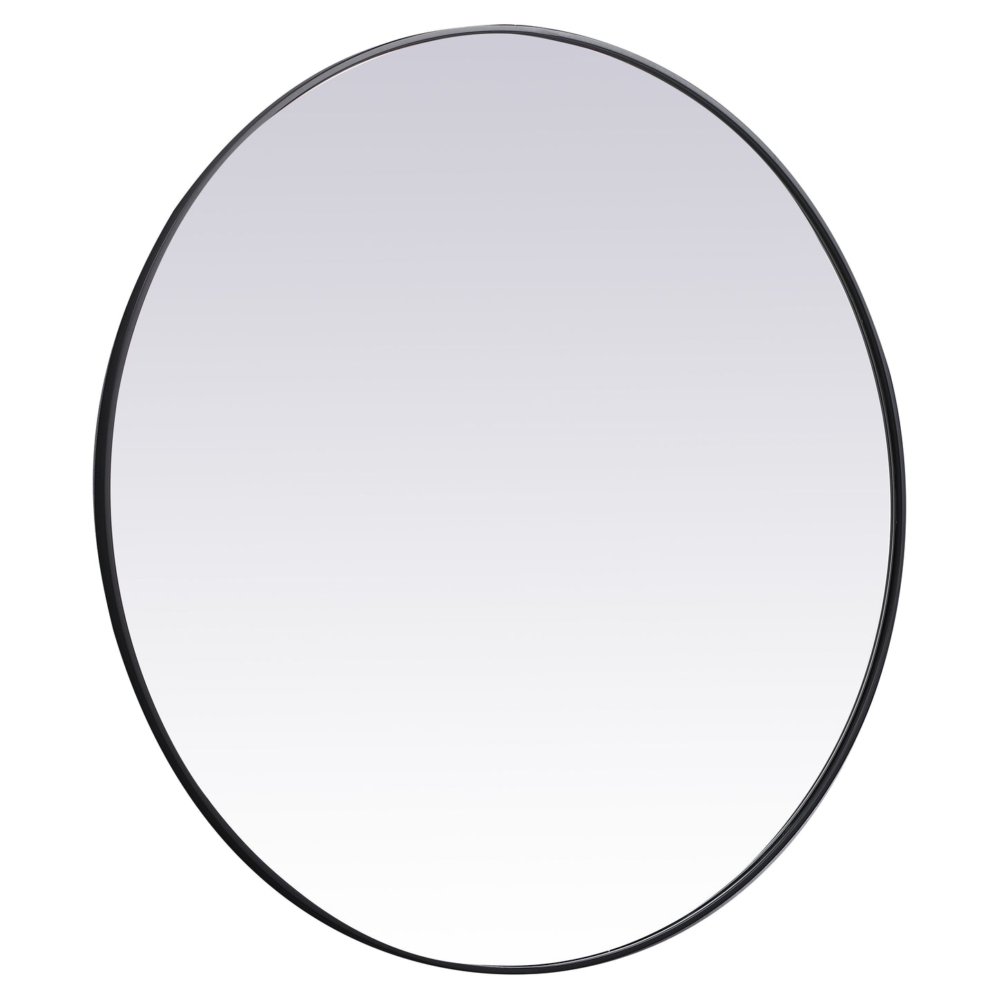 MR4845BK Eternity 45" x 45" Metal Framed Round Mirror in Black