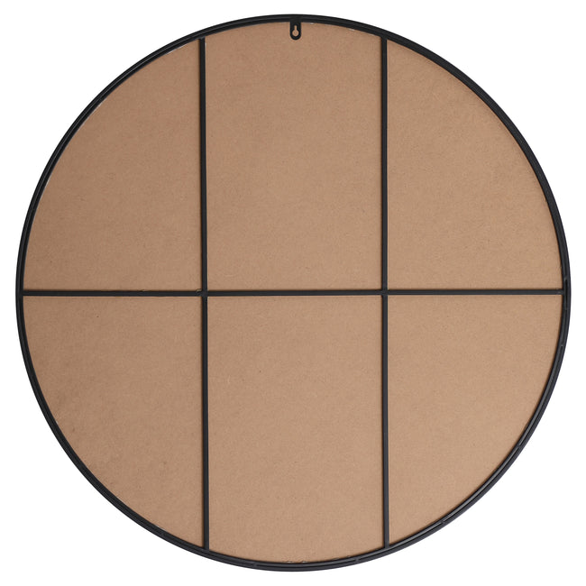 MR4845BK Eternity 45" x 45" Metal Framed Round Mirror in Black