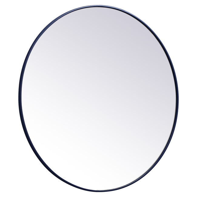 MR4845BL Eternity 45" x 45" Metal Framed Round Mirror in Blue