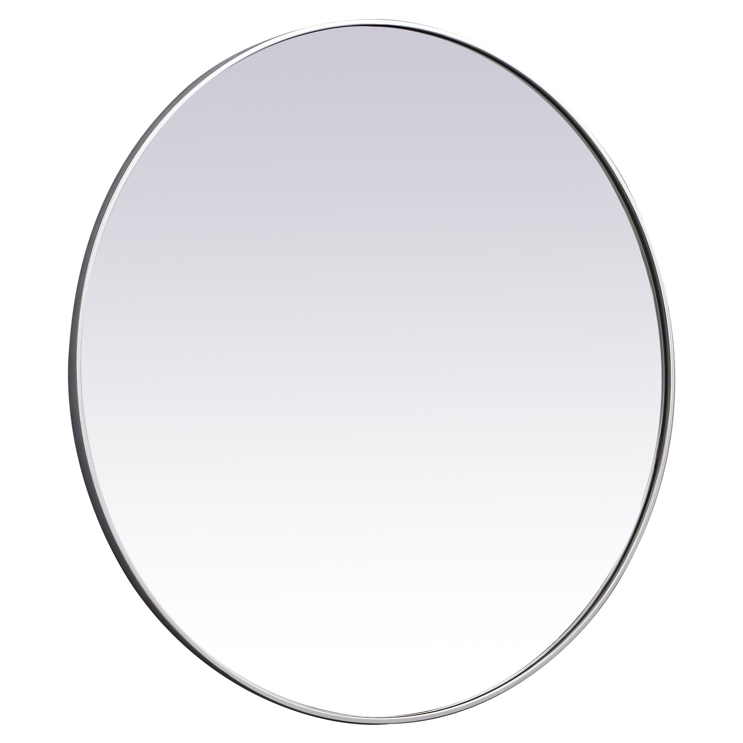 MR4845S Eternity 45" x 45" Metal Framed Round Mirror in Silver