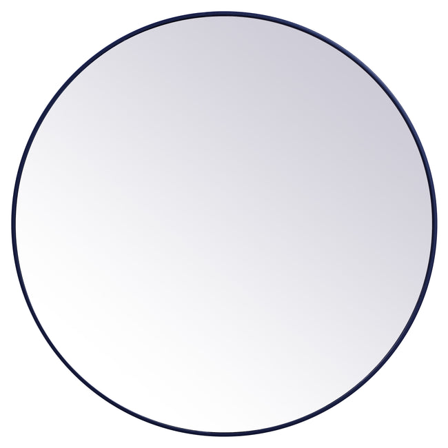 MR4845BL Eternity 45" x 45" Metal Framed Round Mirror in Blue