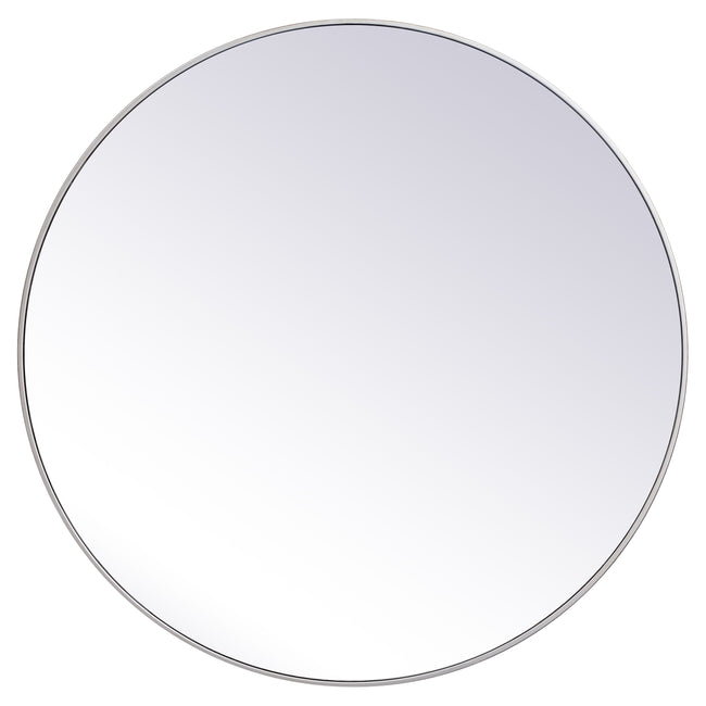 MR4845S Eternity 45" x 45" Metal Framed Round Mirror in Silver