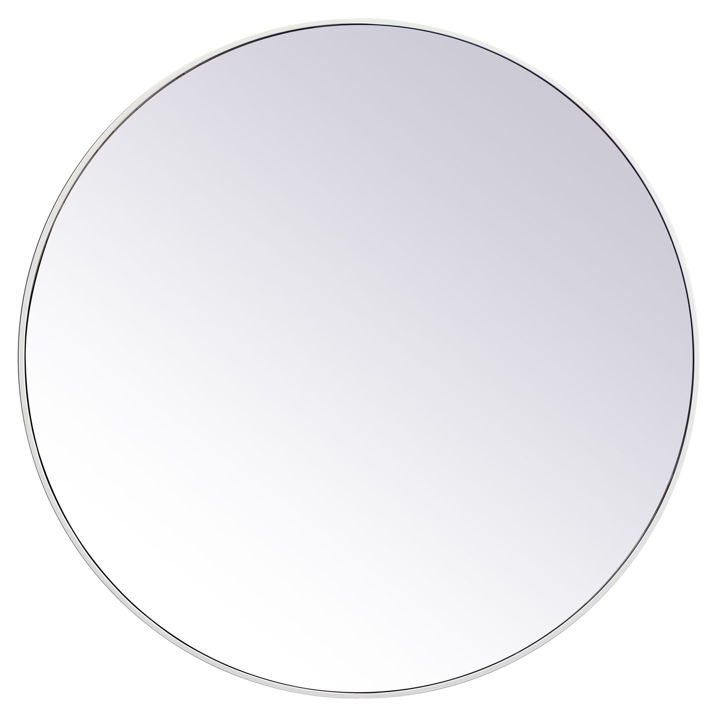MR4845WH Eternity 45" x 45" Metal Framed Round Mirror in White