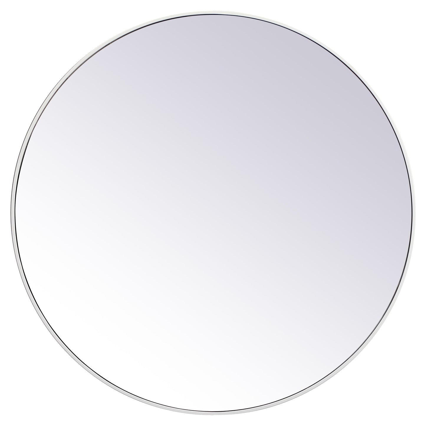MR4845WH Eternity 45" x 45" Metal Framed Round Mirror in White