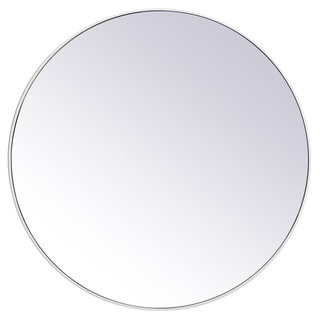 MR4845WH Eternity 45" x 45" Metal Framed Round Mirror in White