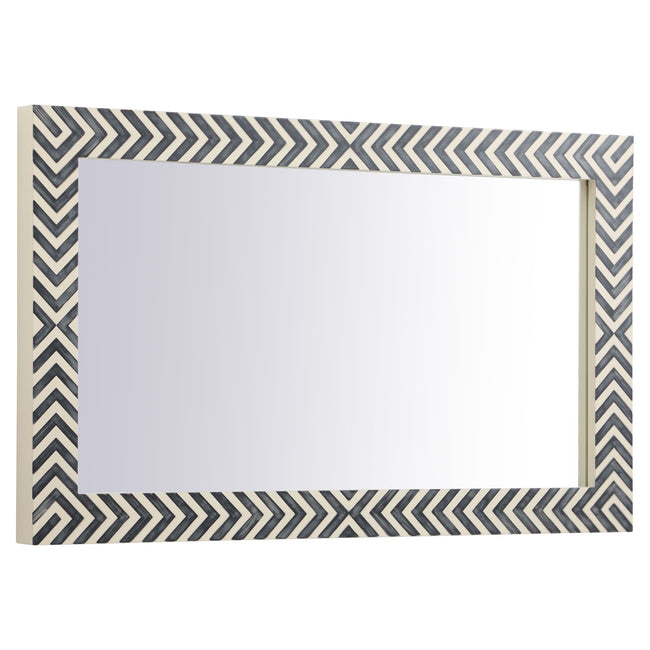 MR52440 Oullette 24" x 40" Rectangular Mirror in Chevron Frame