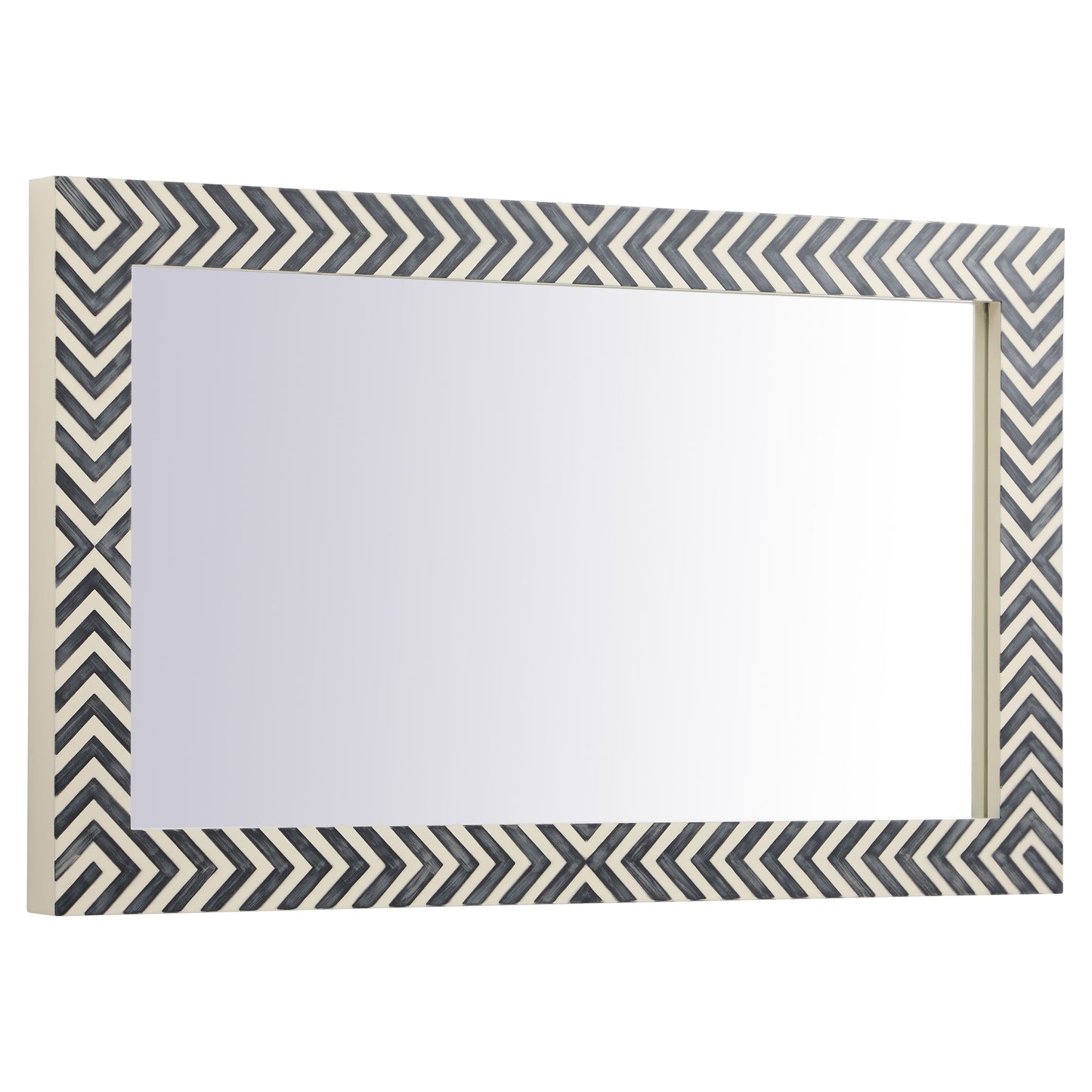 MR52440 Oullette 24" x 40" Rectangular Mirror in Chevron Frame
