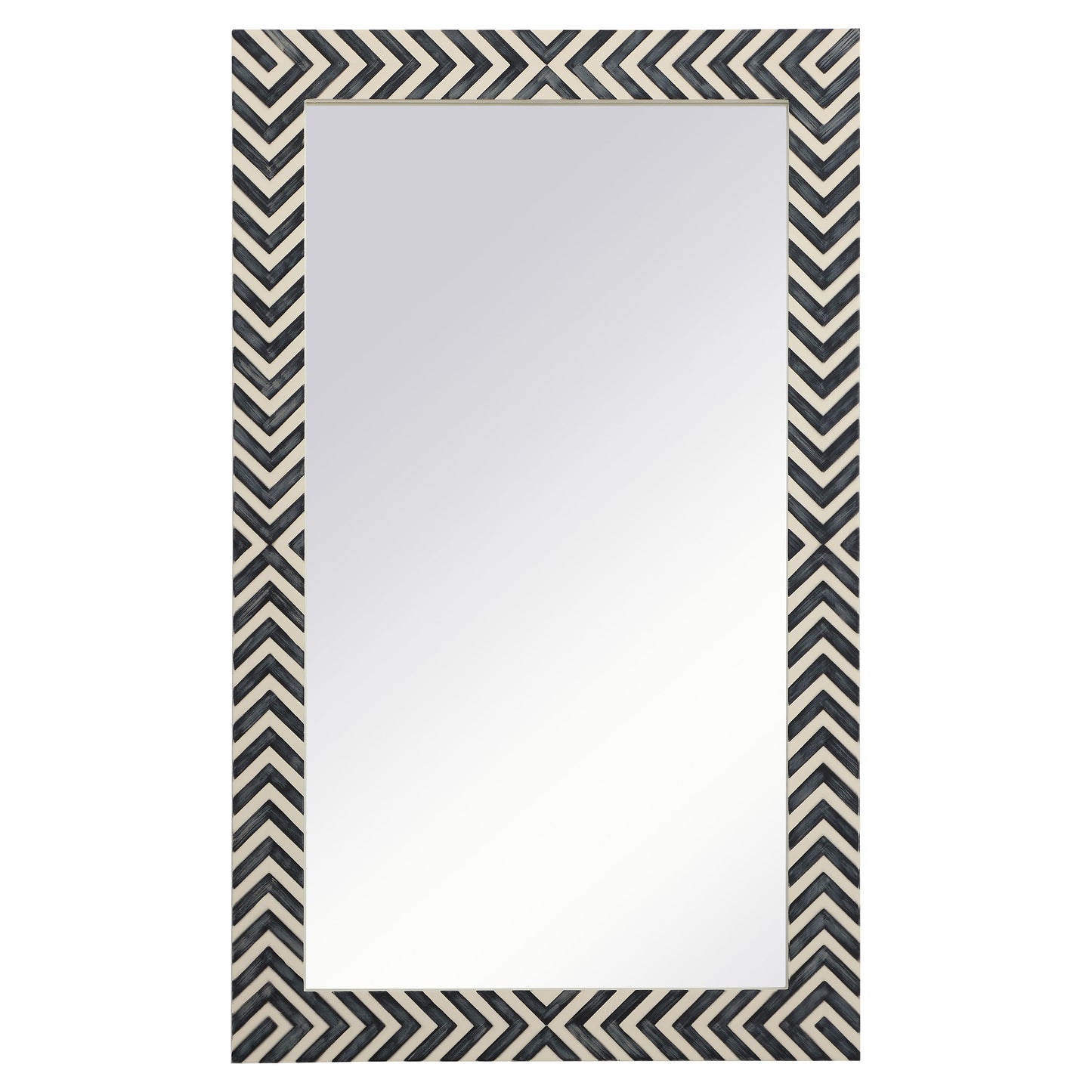 MR52440 Oullette 24" x 40" Rectangular Mirror in Chevron Frame