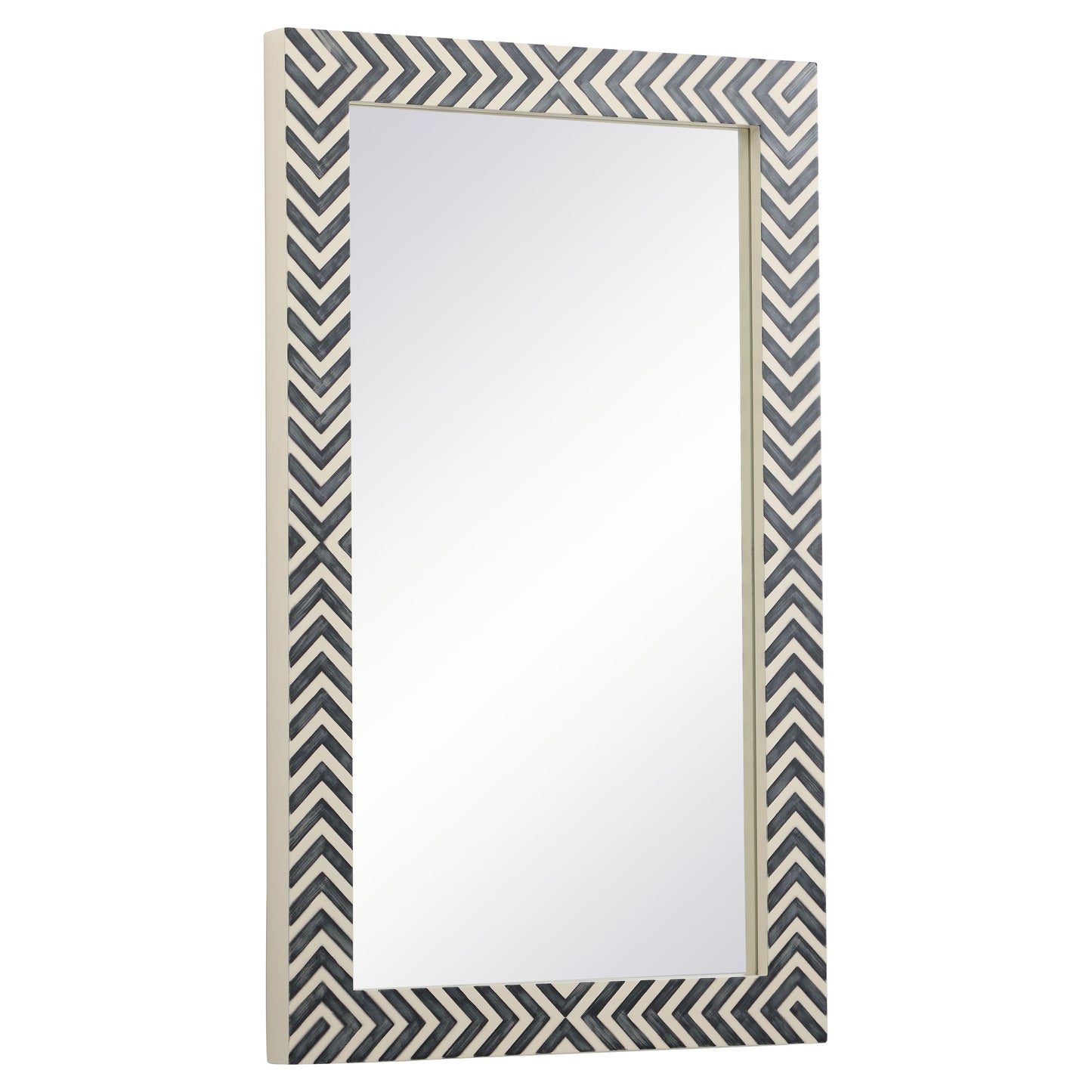 MR52440 Oullette 24" x 40" Rectangular Mirror in Chevron Frame