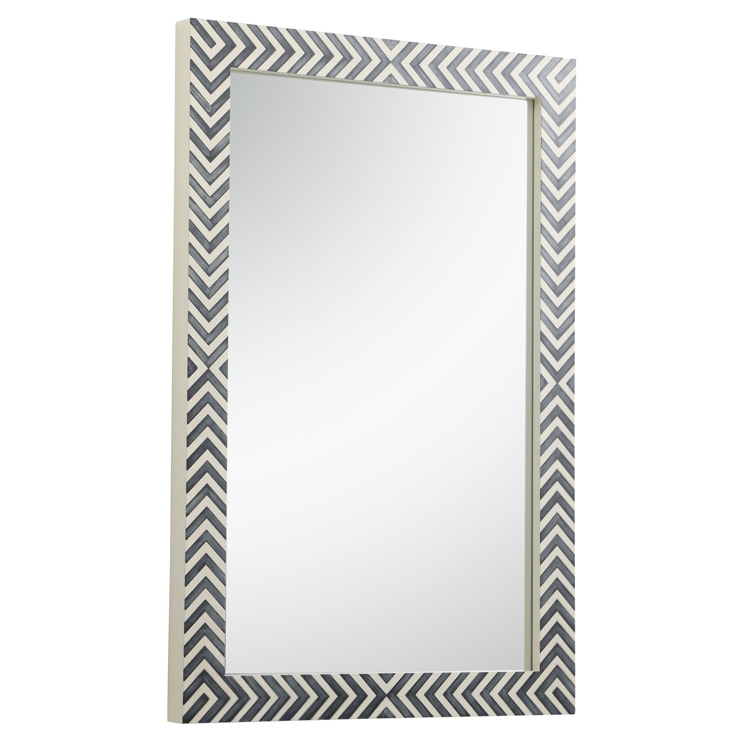 MR52842 Oullette 28" x 42" Rectangular Mirror in Chevron Frame
