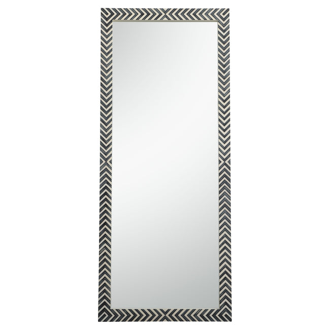 MR53072 Oullette 30" x 72" Rectangular Mirror in Chevron Frame