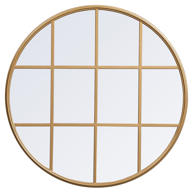 MR633232BR Motif 32" x 32" Decorative Mirror in Brass