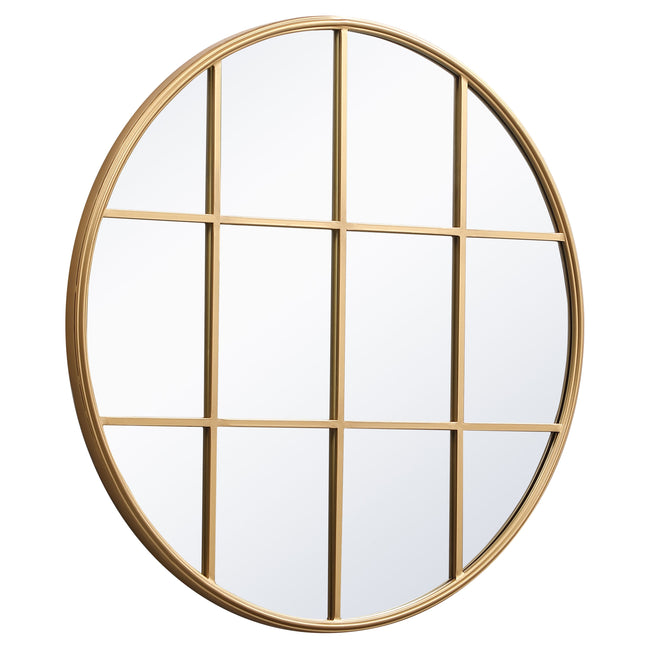 MR633636BR Motif 36" x 36" Decorative Mirror in Brass