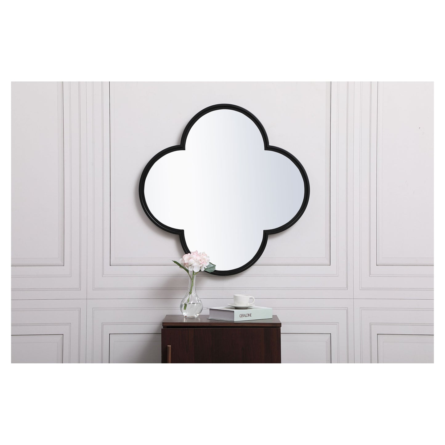 MR652828BK Motif 28" x 28" Decorative Mirror in Black