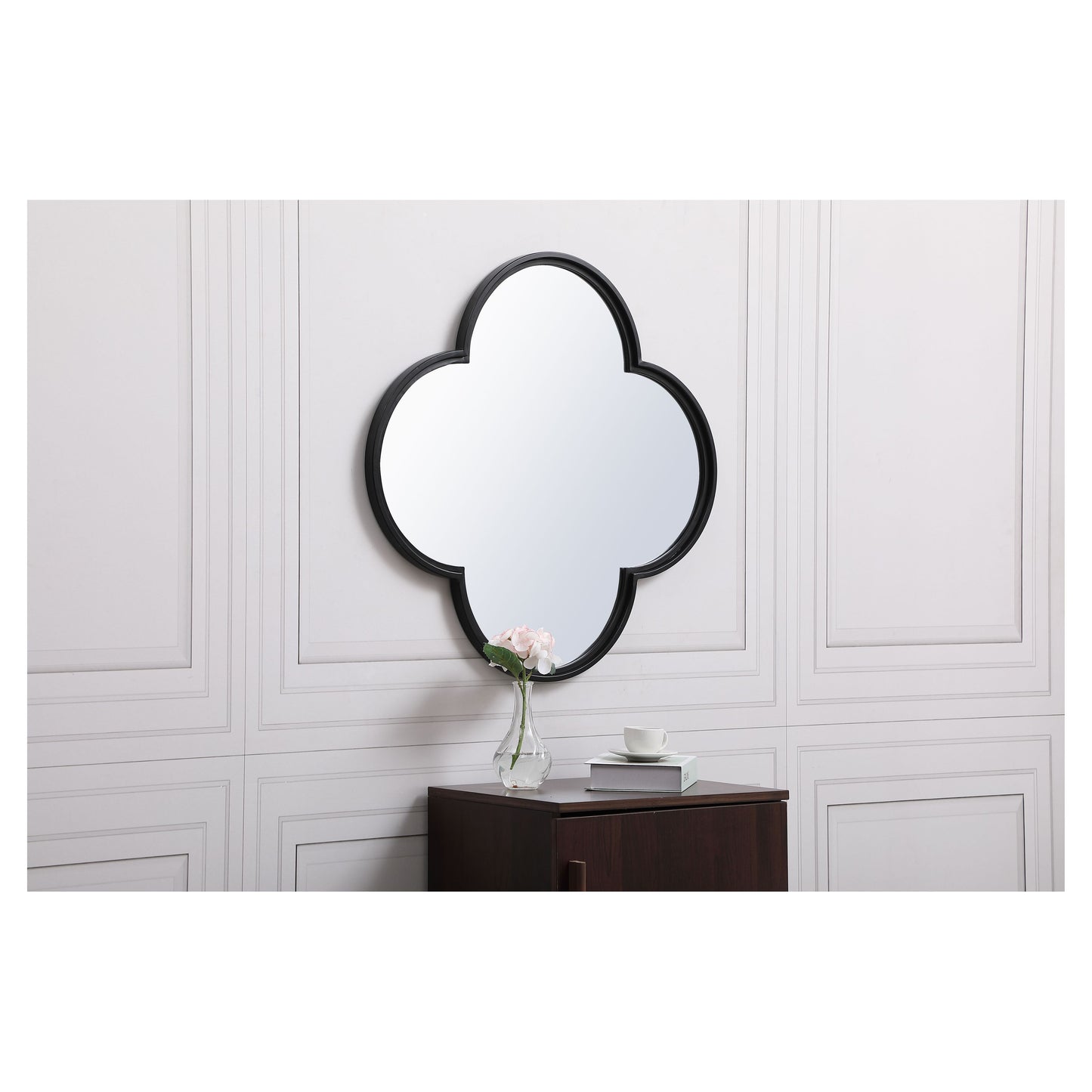 MR652828BK Motif 28" x 28" Decorative Mirror in Black