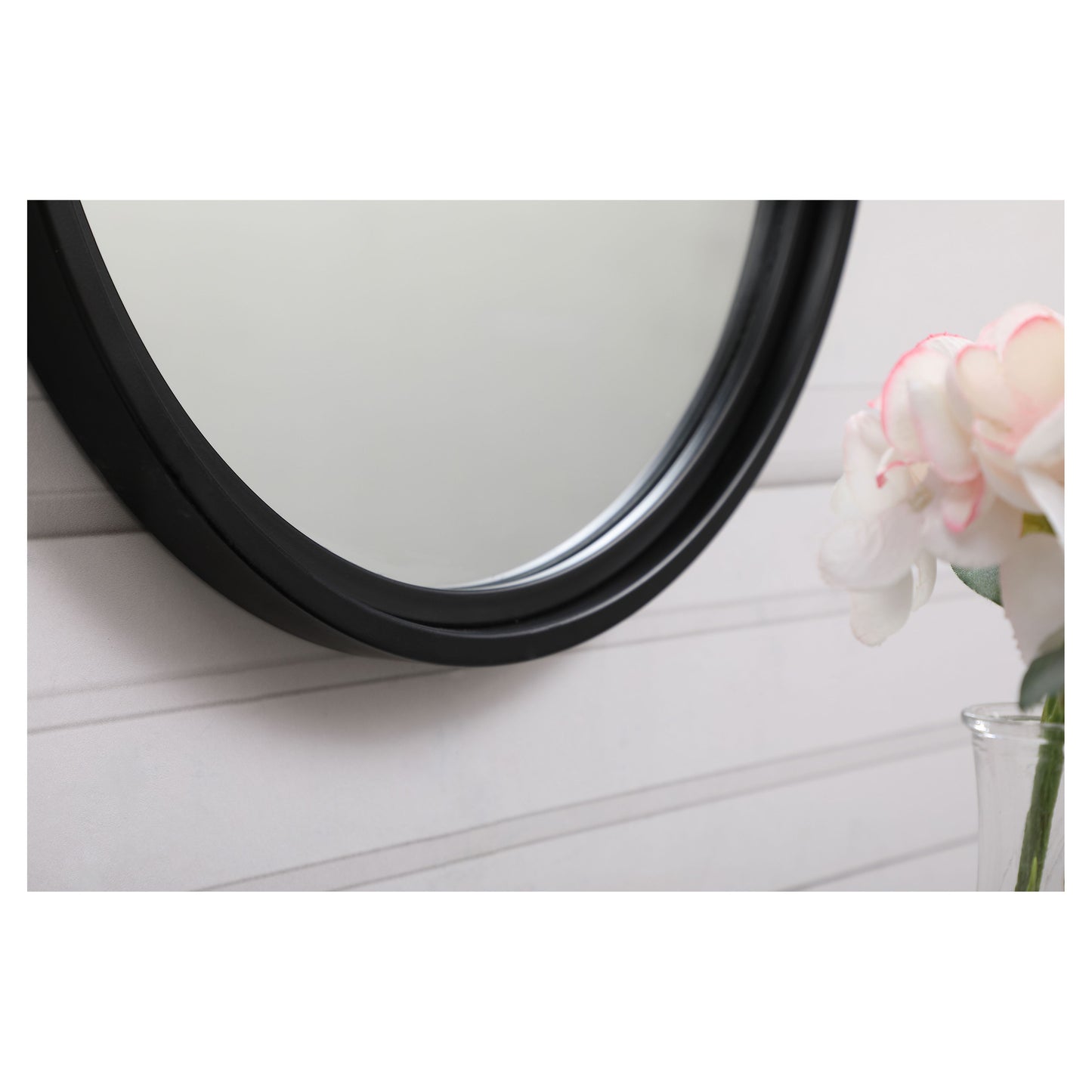 MR652828BK Motif 28" x 28" Decorative Mirror in Black