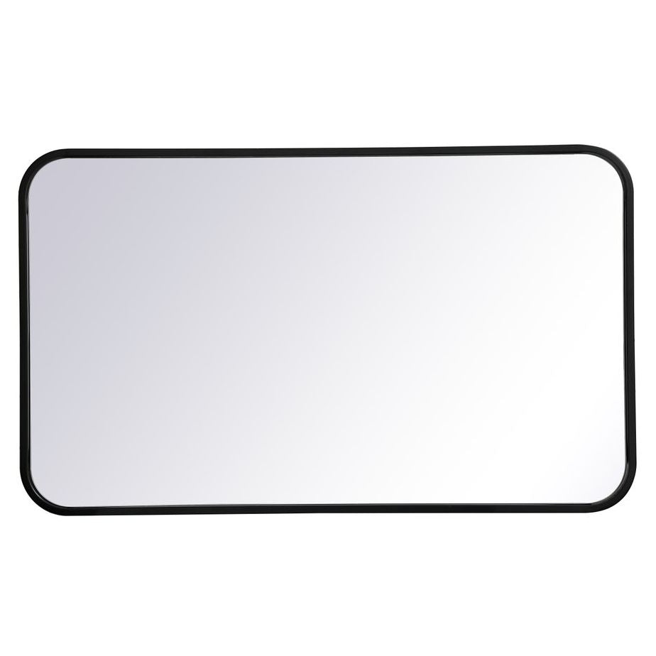 MR801830BK Evermore 18" x 30" Metal Framed Rectangular Mirror in Black