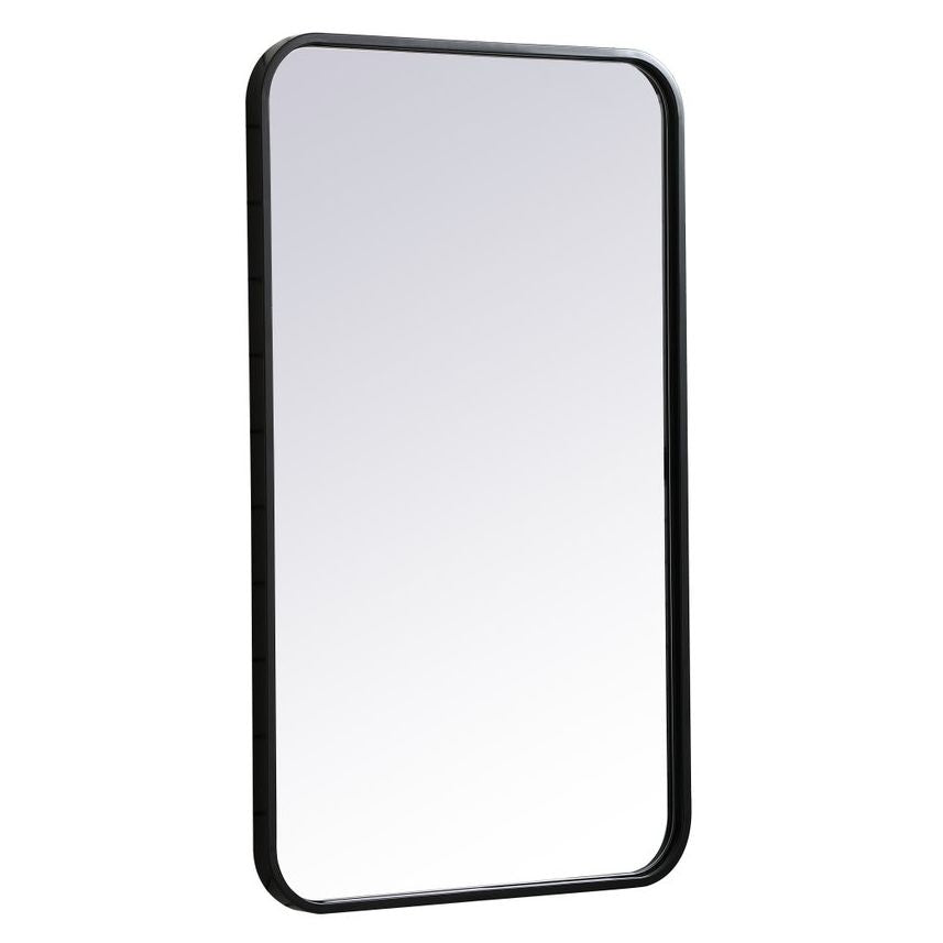 MR801830BK Evermore 18" x 30" Metal Framed Rectangular Mirror in Black