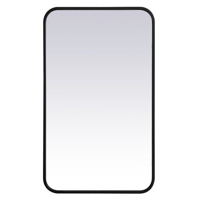 MR801830BK Evermore 18" x 30" Metal Framed Rectangular Mirror in Black