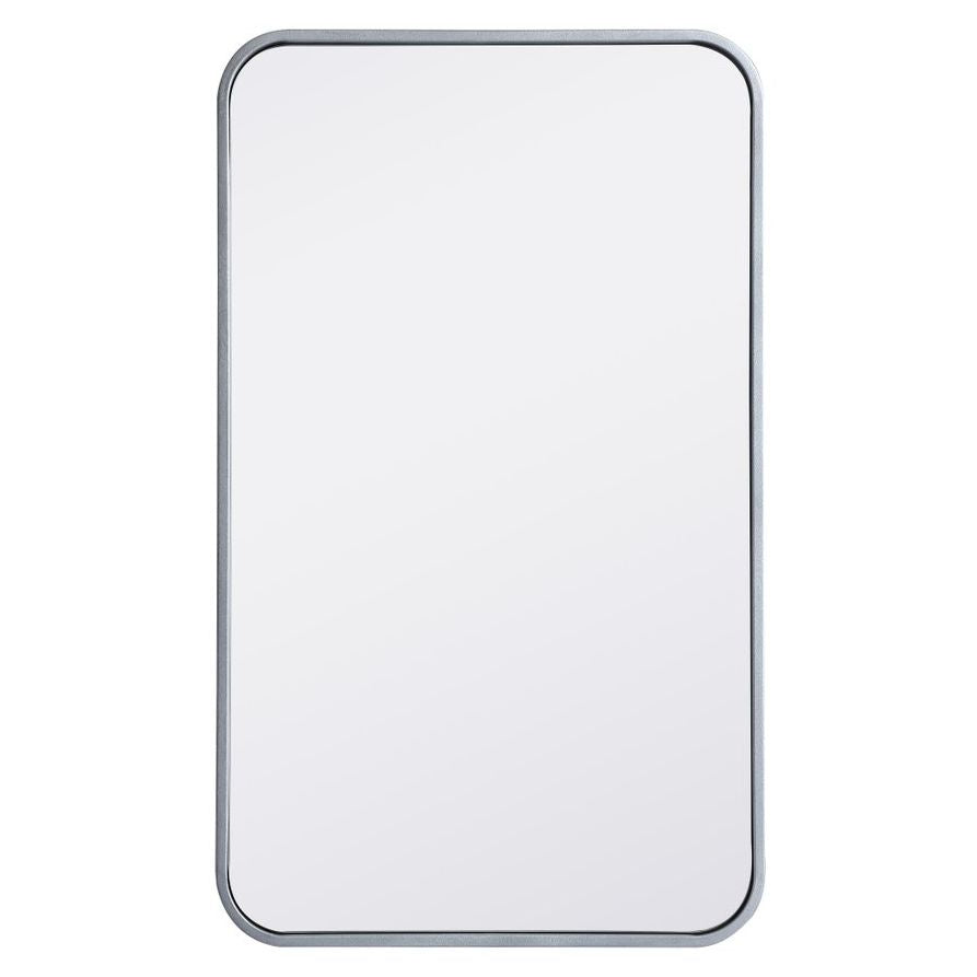 MR801830S Evermore 18" x 30" Metal Framed Rectangular Mirror in Silver