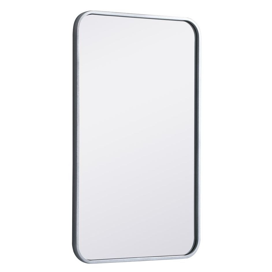 MR801830S Evermore 18" x 30" Metal Framed Rectangular Mirror in Silver