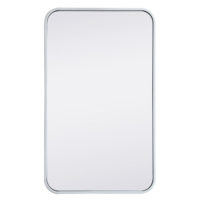 MR801830WH Evermore 18" x 30" Metal Framed Rectangular Mirror in White