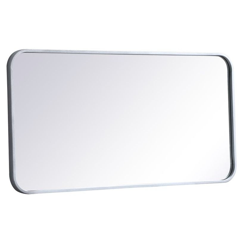MR801836S Evermore 18" x 36" Metal Framed Rectangular Mirror in Silver