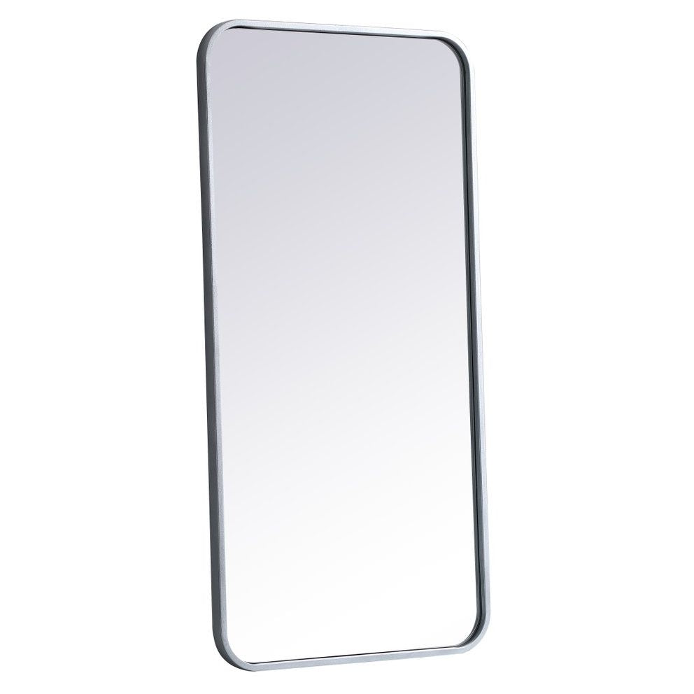 MR801836S Evermore 18" x 36" Metal Framed Rectangular Mirror in Silver