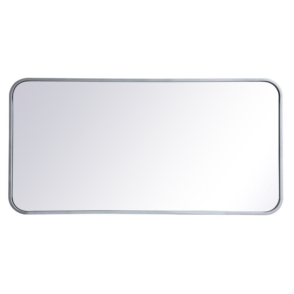 MR801836S Evermore 18" x 36" Metal Framed Rectangular Mirror in Silver