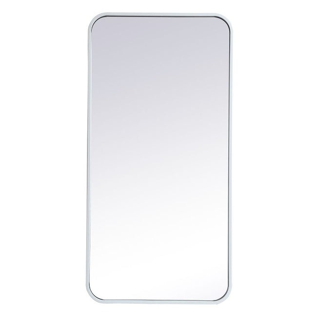 MR801836WH Evermore 18" x 36" Metal Framed Rectangular Mirror in White