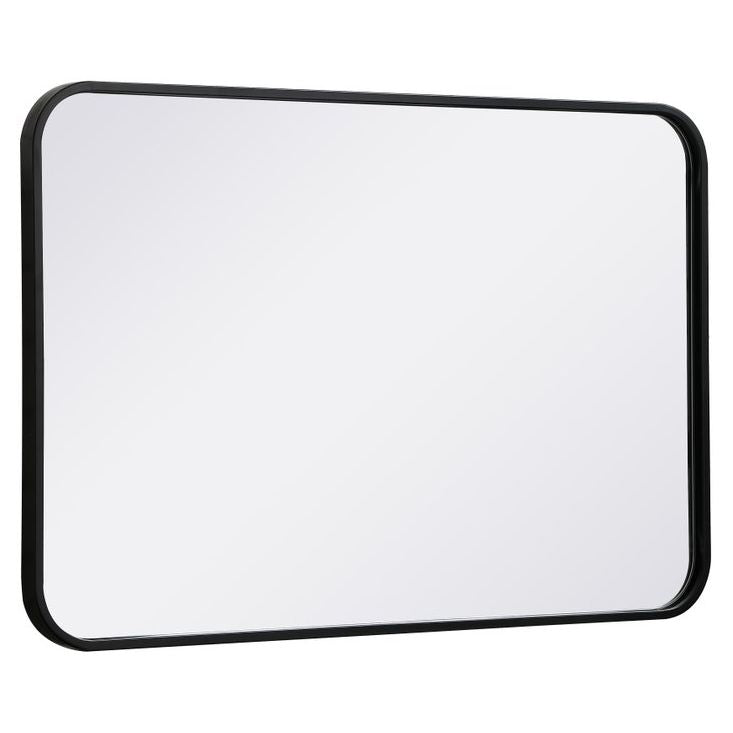 MR802030BK Evermore 20" x 30" Metal Framed Rectangular Mirror in Black
