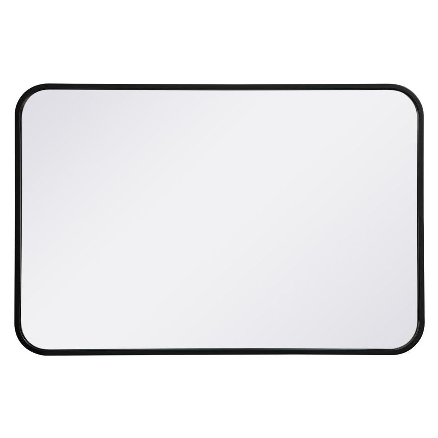 MR802030BK Evermore 20" x 30" Metal Framed Rectangular Mirror in Black