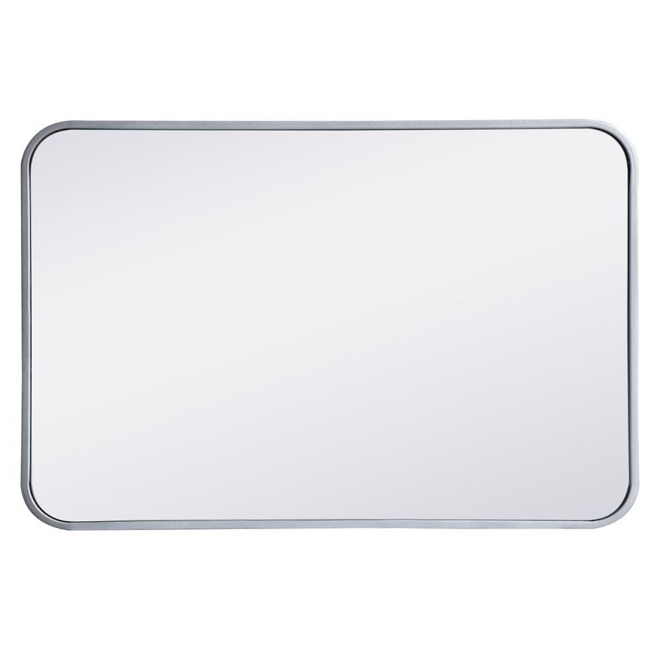MR802030S Evermore 20" x 30" Metal Framed Rectangular Mirror in Silver