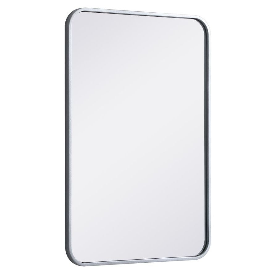 MR802030S Evermore 20" x 30" Metal Framed Rectangular Mirror in Silver