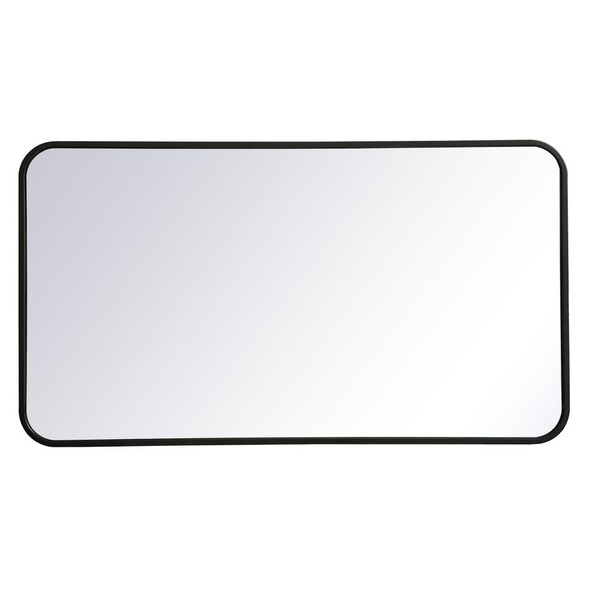 MR802036BK Evermore 20" x 36" Metal Framed Rectangular Mirror in Black