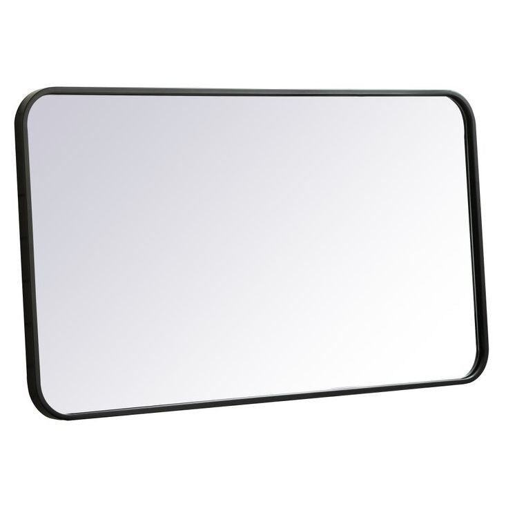 MR802036BK Evermore 20" x 36" Metal Framed Rectangular Mirror in Black