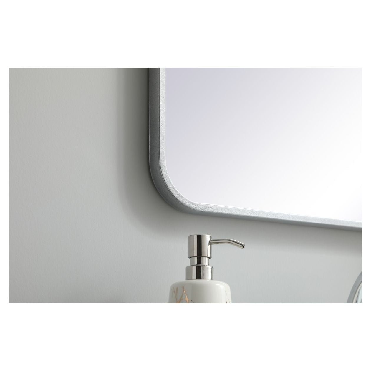 MR802036S Evermore 20" x 36" Metal Framed Rectangular Mirror in Silver