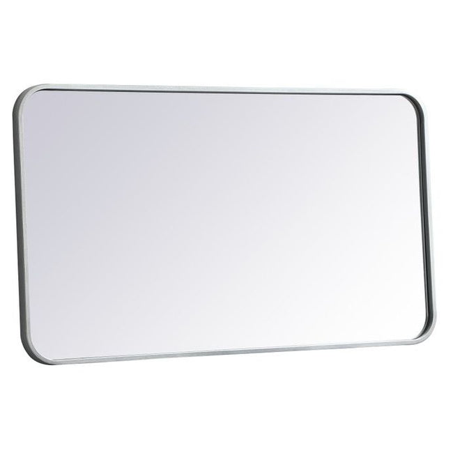 MR802036S Evermore 20" x 36" Metal Framed Rectangular Mirror in Silver