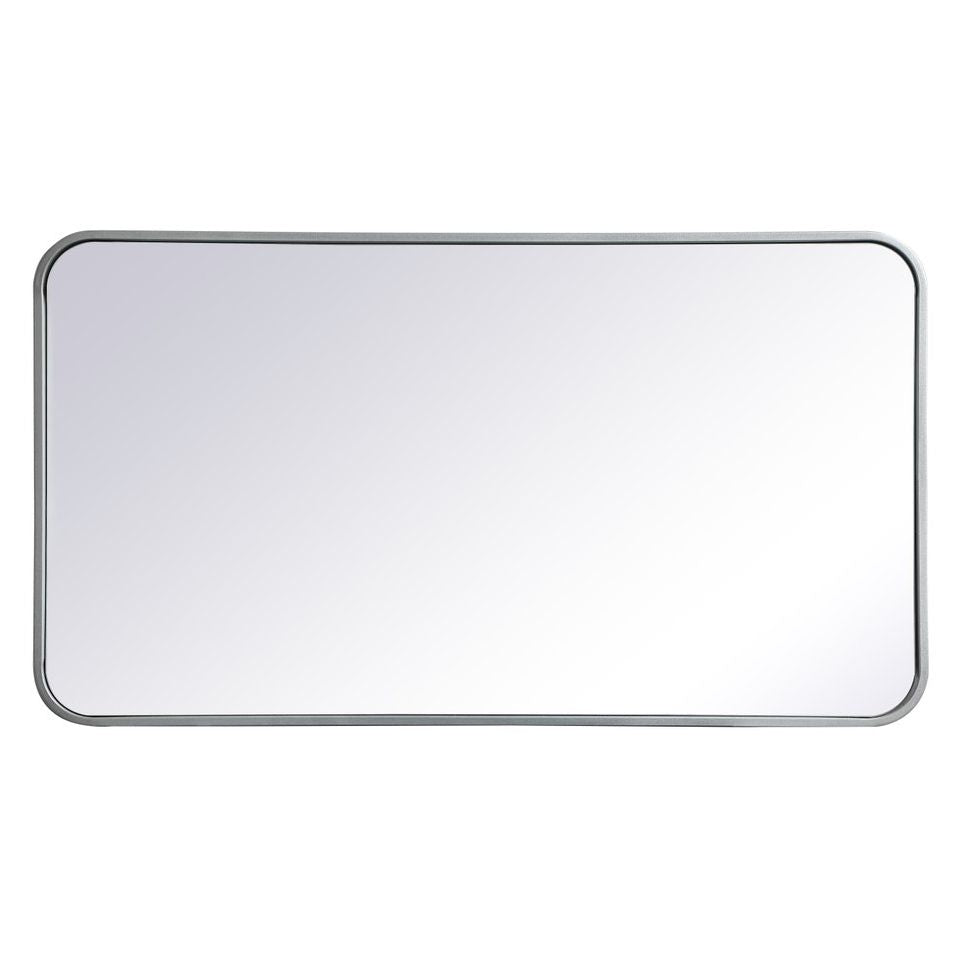 MR802036S Evermore 20" x 36" Metal Framed Rectangular Mirror in Silver