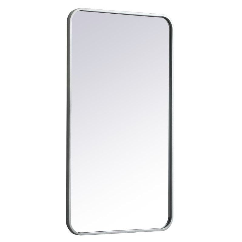 MR802036S Evermore 20" x 36" Metal Framed Rectangular Mirror in Silver