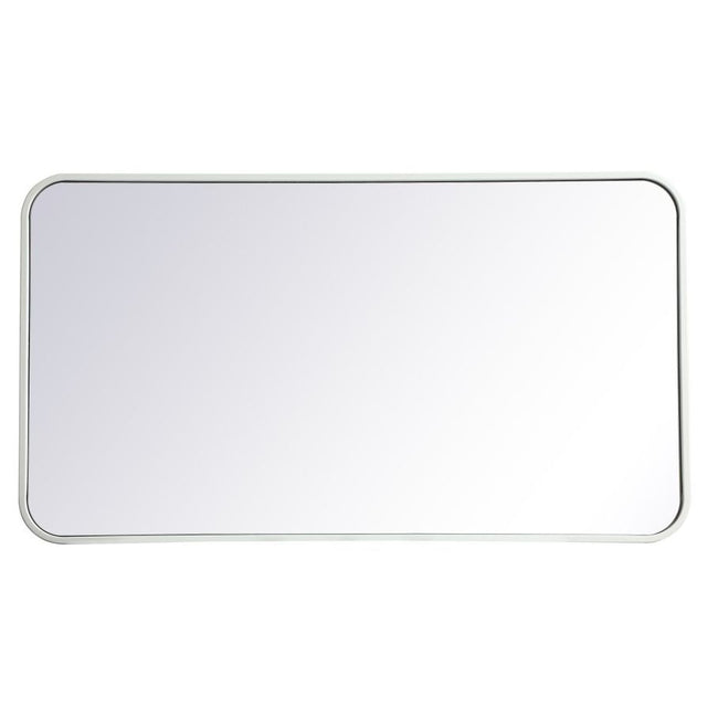 MR802036WH Evermore 20" x 36" Metal Framed Rectangular Mirror in White
