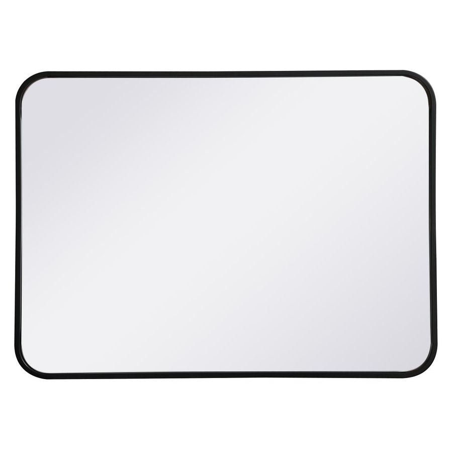 MR802230BK Evermore 22" x 30" Metal Framed Rectangular Mirror in Black