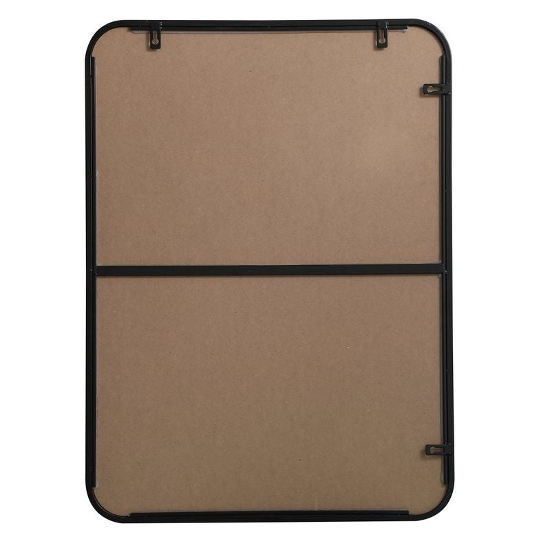 MR802230BK Evermore 22" x 30" Metal Framed Rectangular Mirror in Black