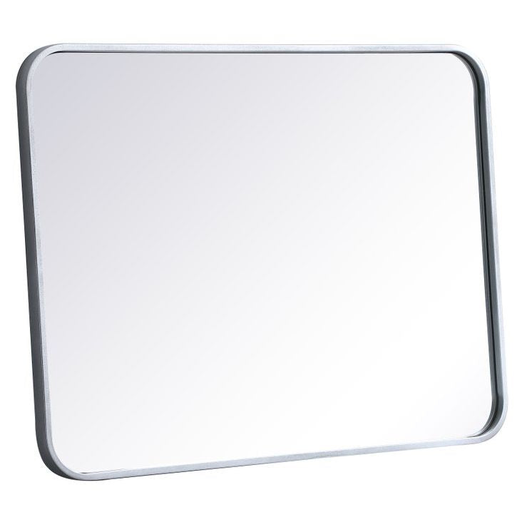 MR802230S Evermore 22" x 30" Metal Framed Rectangular Mirror in Silver