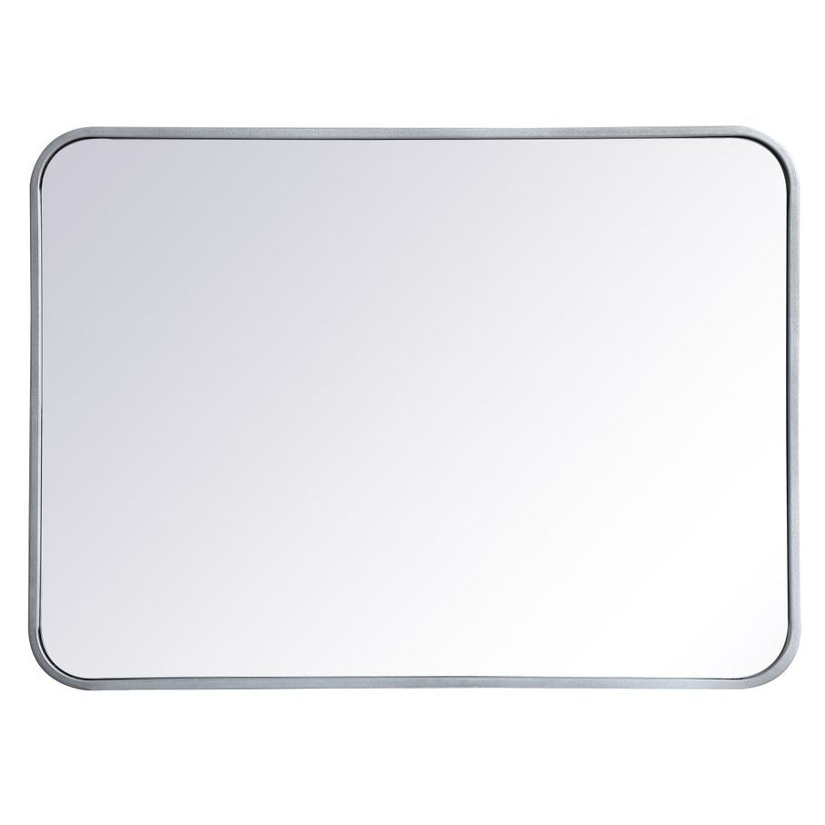 MR802230S Evermore 22" x 30" Metal Framed Rectangular Mirror in Silver