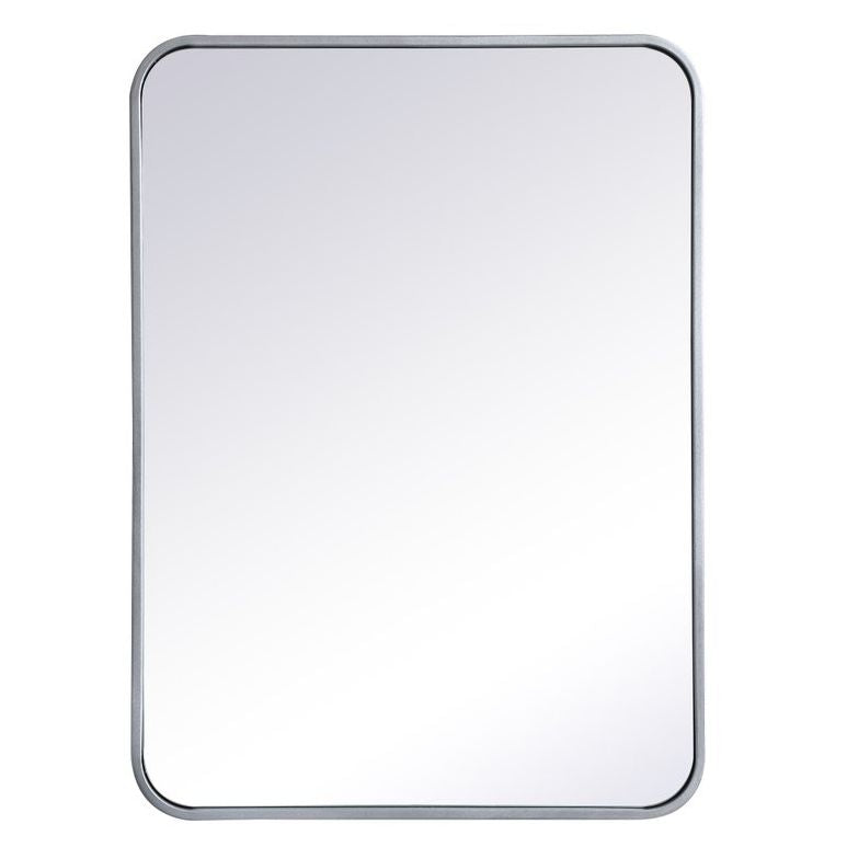 MR802230S Evermore 22" x 30" Metal Framed Rectangular Mirror in Silver