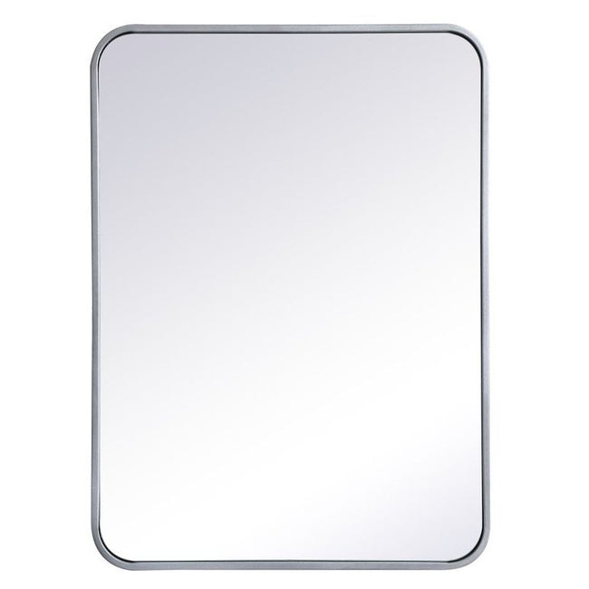 MR802230S Evermore 22" x 30" Metal Framed Rectangular Mirror in Silver