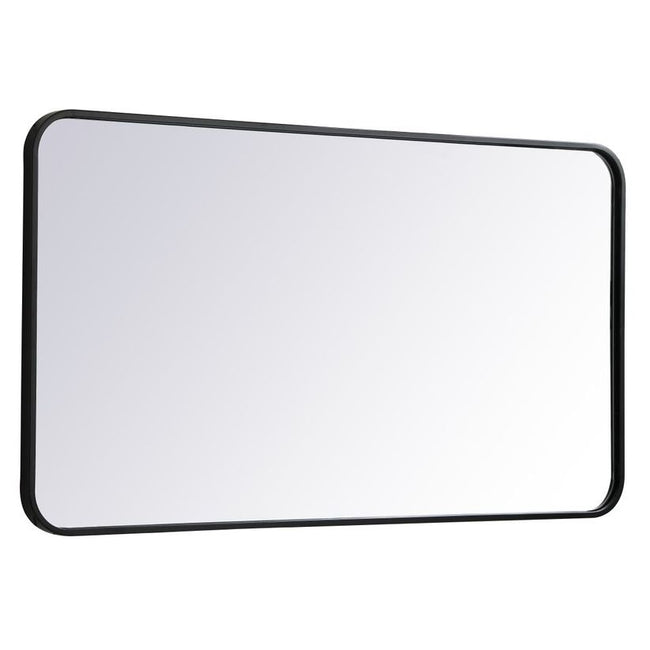 MR802240BK Evermore 22" x 40" Metal Framed Rectangular Mirror in Black
