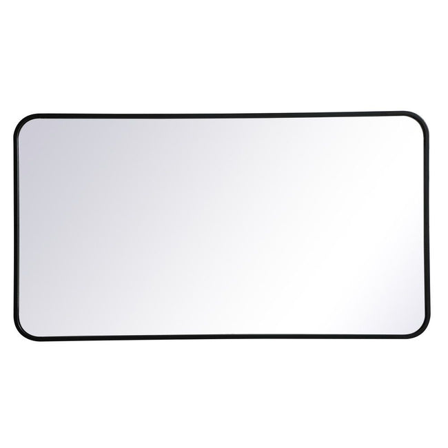MR802240BK Evermore 22" x 40" Metal Framed Rectangular Mirror in Black